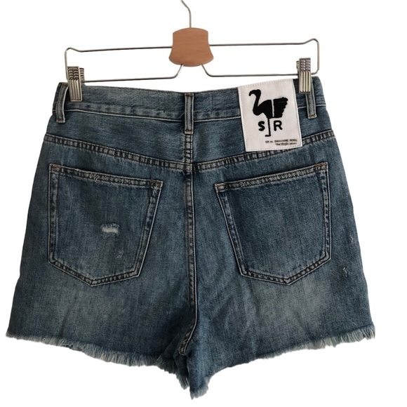 Sandrine Rose Free People Distressed Denim Shorts Size 27 - Picture 6 of 11